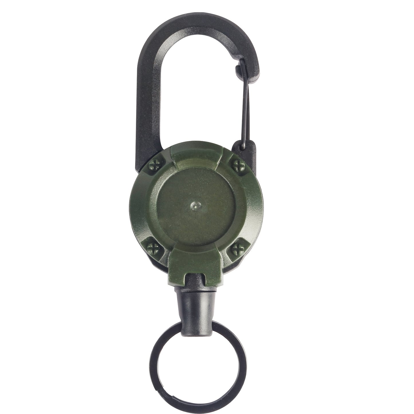 1pc Retractable Keychain - Large, Durable ABS, Ideal for Outdoor Activities & Camping, with Secure Clip-On Design, Camping Accessories