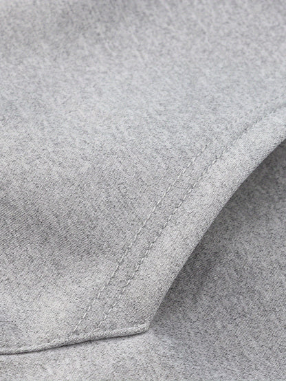 Men'S Casual Hooded Jacket with "RAW" Graphic Print - Light Gray Zip-Up Coat, Polyester Lining, Regular Fit, Front Pockets, Casual Outerwear | Trendy Casual Jacket | Polyester Lined Interior
