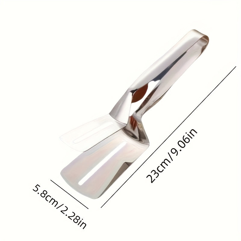 Stainless Steel BBQ Tongs for Fish and Meat, Multifunctional Grilling, Pancake, and Bread Holder with Non-Slip Grip, Suitable for Korean BBQ, Fried Fish, etc., Essential Kitchen Item | Modern Kitchen Tongs | Stainless Steel S