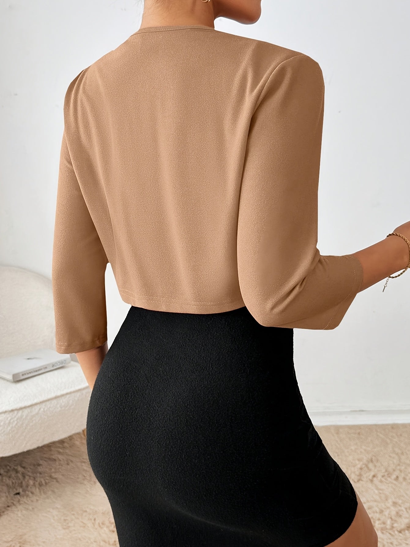 Women'S Stylish Pleated Collar Blazer