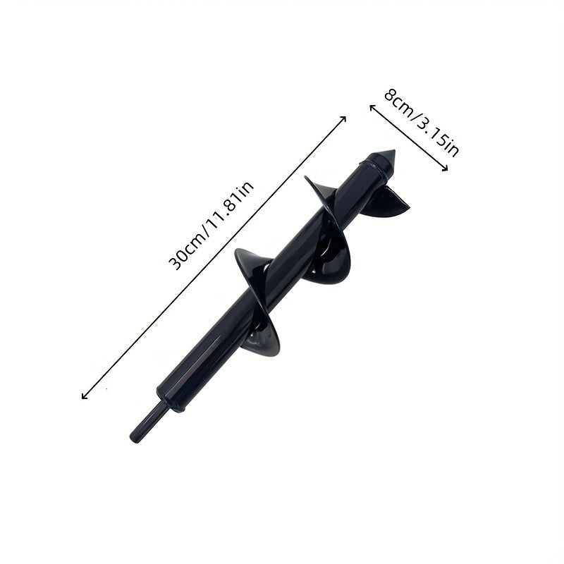 Heavy-Duty Spiral Drill Bit for Gardening & Lawn Care - 3/8" Hex Shank, Sharp Blades, Ergonomic Handle, Multi-Size (3/4" to 2" Heads) for Digging, Sod, Weeding, Weed Removal, Garden Tool, Robust Construction, Durable Construc
