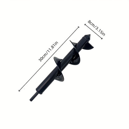 Heavy-Duty Spiral Drill Bit for Gardening & Lawn Care - 3/8" Hex Shank, Sharp Blades, Ergonomic Handle, Multi-Size (3/4" to 2" Heads) for Digging, Sod, Weeding, Weed Removal, Garden Tool, Robust Construction, Durable Construc