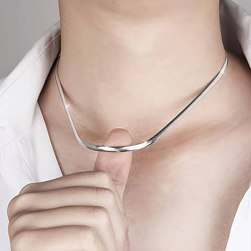 A Set Of 8 Stylish Stainless Steel Necklaces In Simple Silvery Geometric Design, Retro Necklace, Men's Personalized Hip-hop Casual Necklace Set, Accessories For Men's Gifts