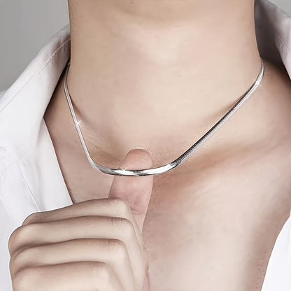 A Set Of 8 Stylish Stainless Steel Necklaces In Simple Silvery Geometric Design, Retro Necklace, Men's Personalized Hip-hop Casual Necklace Set, Accessories For Men's Gifts