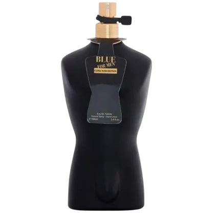Everlyx - Blue For Men Ultra Noir 100ml EDT - Deep and Fresh Scent for Daily or Evening Use - Woody, Citrus, and Sensual Notes - Iconic Masculine Body Design - Shipping to Spain in 24/48h