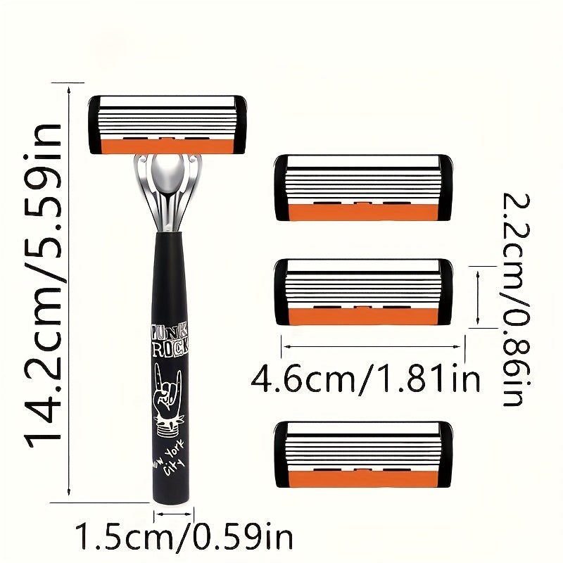 Premium Retro Manual Razor Set - Ultra-Sharp 6-Layer Blades