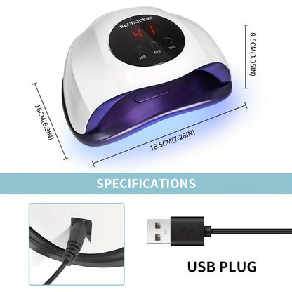 AuroraMuse Professional LED Nail Lamp with Smart Sensor Auto Shut-Off - Fast Gel Polish Dryer, USB-Powered Nail Lamp with Digital Timer, for Salon & Home Use, No Batteries Needed - Ideal for /LED Gel Polishes, Lamp for Gel Na