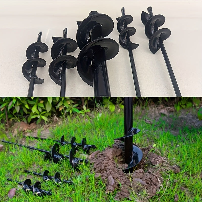 Heavy-Duty Spiral Drill Bit for Gardening & Lawn Care - 3/8" Hex Shank, Sharp Blades, Ergonomic Handle, Multi-Size (3/4" to 2" Heads) for Digging, Sod, Weeding, Weed Removal, Garden Tool, Robust Construction, Durable Construc