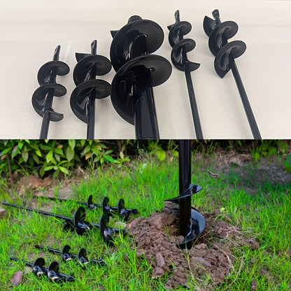 Heavy-Duty Spiral Drill Bit for Gardening & Lawn Care - 3/8" Hex Shank, Sharp Blades, Ergonomic Handle, Multi-Size (3/4" to 2" Heads) for Digging, Sod, Weeding, Weed Removal, Garden Tool, Robust Construction, Durable Construc