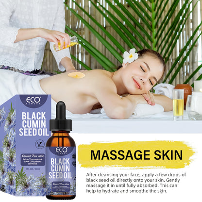 Eco Finist Black Cumin Seed Oil 1fl oz - Cold Pressed, Vitamin E Enriched