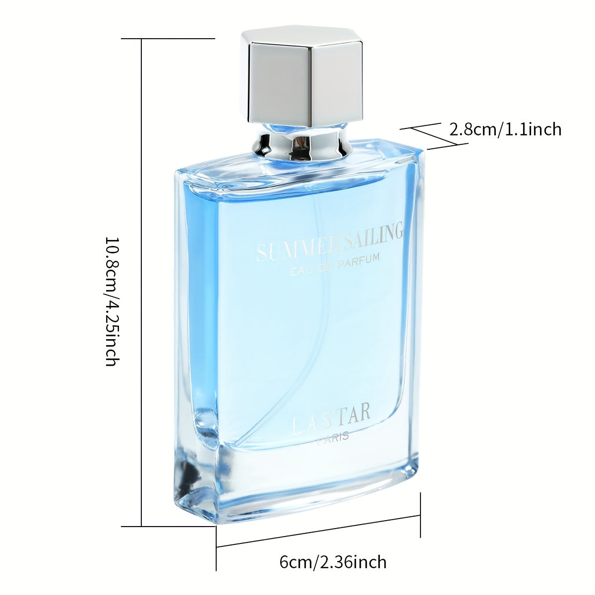 LASTAR Summer Sailing Eau de Parfum - Aquatic Floral Scent with Citrus, Sea Water & Cedarwood, Long-Lasting Fresh Perfume for Women & Men, Travel & Commute, Gift Box Packaging, Commute Fragrance, Sleek Bottle Design, Durable