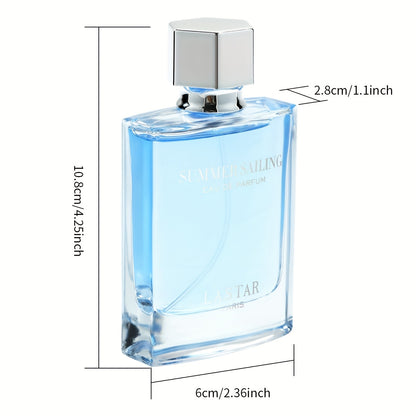 LASTAR Summer Sailing Eau de Parfum - Aquatic Floral Scent with Citrus, Sea Water & Cedarwood, Long-Lasting Fresh Perfume for Women & Men, Travel & Commute, Gift Box Packaging, Commute Fragrance, Sleek Bottle Design, Durable