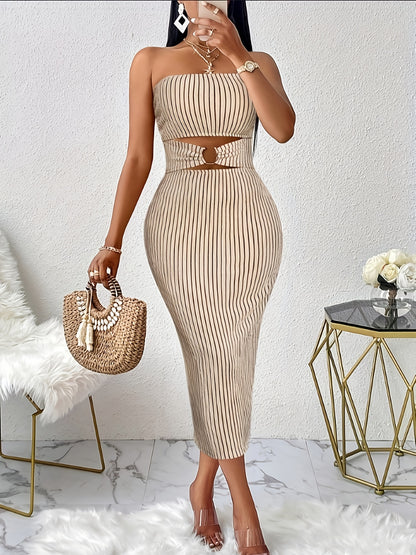 Women'S Sexy Elegant Evening Dress - Strapless Formal party gown, Bodycon Mermaid silhouette, Elegant long Formal event & Party Outfit for Women, Special Occasion, Fitted Silhouette, Stylish Detailing, Glamorous Gown, Fashion