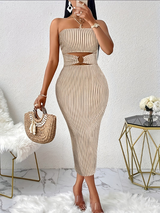 Women'S Sexy Elegant Evening Dress - Strapless Formal party gown, Bodycon Mermaid silhouette, Elegant long Formal event & Party Outfit for Women, Special Occasion, Fitted Silhouette, Stylish Detailing, Glamorous Gown, Fashion