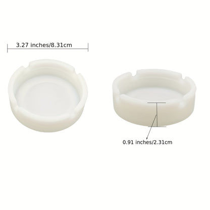 1pc, Luminous Silicone Ashtray Resists Temperatures Premium Silicone Rubber Soft Portable Round Design Ashtray Durable Glow In Dark Gifts For Friends Dad Husband For Outside Indoor