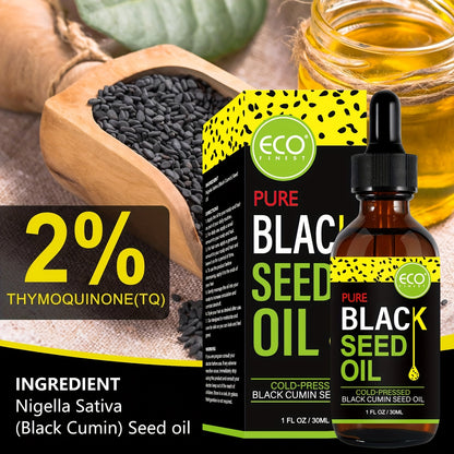 ECO FINEST Pure Black Seed Oil - Cold-Pressed Nigella Sativa with Thymoquinone