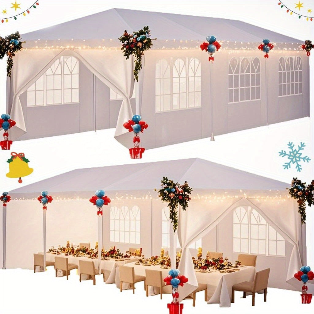 3×9m Pop-Up Tent, Party Canopy with Removable Side Walls, Outdoor Tent Suitable for Gatherings, Patio Pavilion, Wedding Event Tent