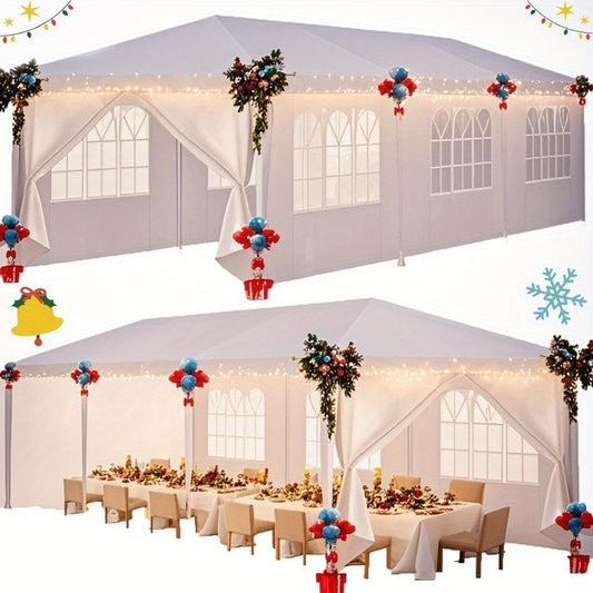 3×9m Pop-Up Tent, Party Canopy with Removable Side Walls, Outdoor Tent Suitable for Gatherings, Patio Pavilion, Wedding Event Tent