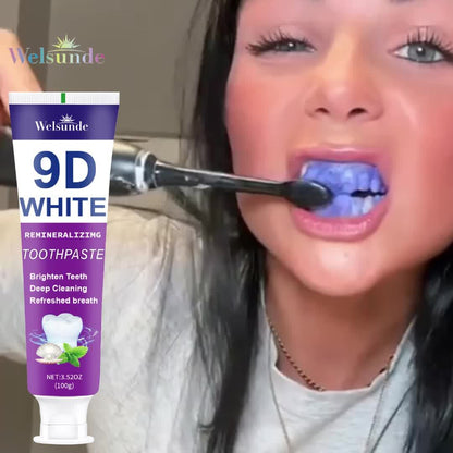 9D Purple Toothpaste, 100g/3.52oz - Deep Clean & Fresh Breath with Natural Pearl Essence for Dental Care, Refreshing Breath, Portable Travel-Friendly Formula, for Men & Women, suitable for daily use and travel