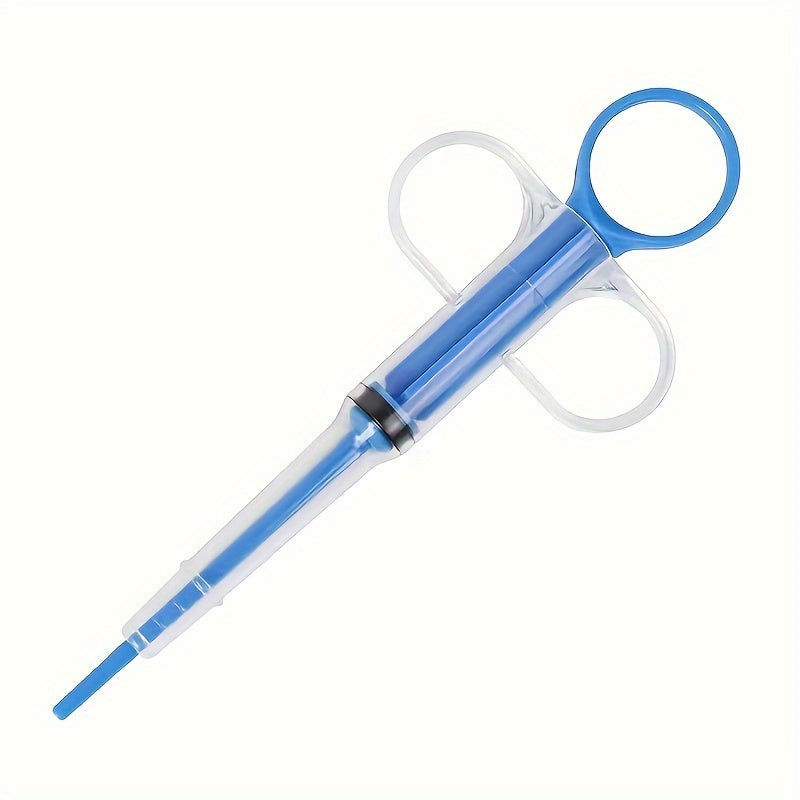 Dual-Use Pet Medicine Syringe with Soft Tip - Easy Pill Dispenser for Cats and Small Animals, Durable Plastic