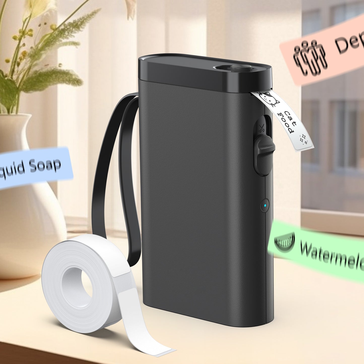 P21 Portable Label Printer, Miniature Thermal Label Printer with High Print Quality, Equipped with a High-Speed Chip and 203 DPI, Easy to Use with a Wide Range of Creative Functions and Templates for Office and Home Organizat