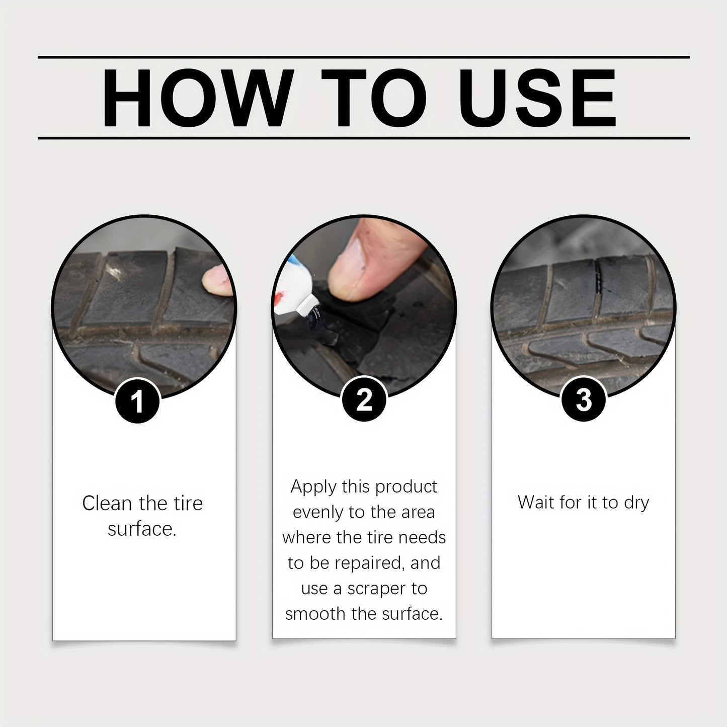 1pc-High quality tire repair glue, special strong patching glue, tire filler, to repair small holes, scratches, cracks in car tires, universal for tires of small cars, motorcycles, bicycles, powerful adhesion, waterproof and