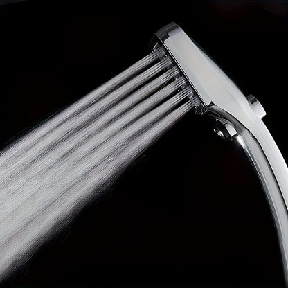 1pc TATUKIKO Heavy-Duty Shower Head with 300 Nozzles - Powerful Shower Spray, Quick Stop Button, Tool-Free Installation - ABS Construction for Bathroom, Spa, or Commercial Use