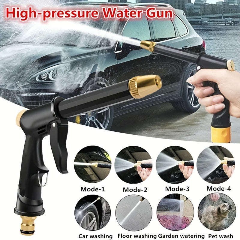 1pc Heavy-Duty High-Pressure Car Wash Spray Gun - Durable Plastic, Copper Nozzle, Multi-Function Garden Hose Nozzle for Powerful Cleaning & Watering - Ideal for Car Washing, Gardening & Outdoor Use - Perfect Gift for Car Enth