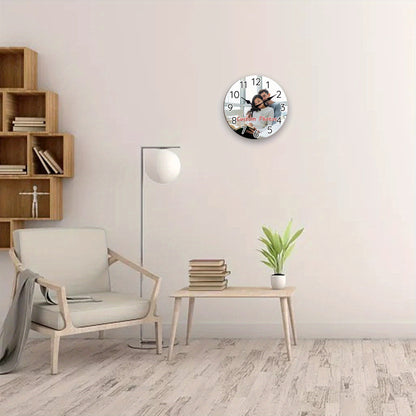 1pc Personalized Woodcut Wall Clock Personalized-Clocks Retail Clock Good Walls Clocks ChefWalls Clockserk Customized Valentine's Decorative Scullery Washroom Playroom Style Battery Operated Not Included