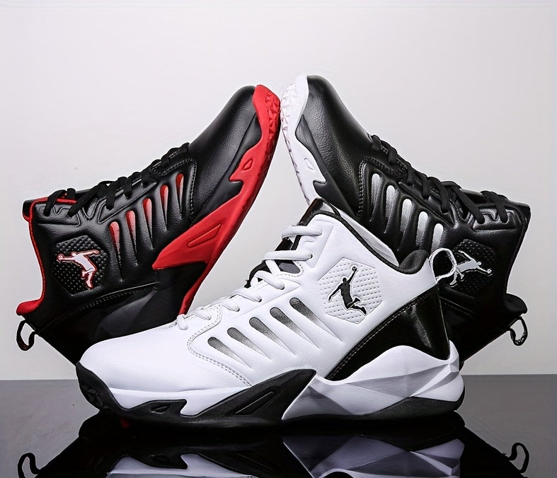 Men'S Trendy Casual Training Sneakers - Lightweight, Shock-Absorbing Running Shoes with Soft Rubber Sole, Breathable Fabric Lining, and Durable Synthetic Upper in White & Black, Lace-Up Design, Athletic Footwear | Modern Snea