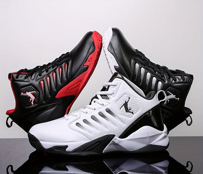 Men'S Trendy Casual Training Sneakers - Lightweight, Shock-Absorbing Running Shoes with Soft Rubber Sole, Breathable Fabric Lining, and Durable Synthetic Upper in White & Black, Lace-Up Design, Athletic Footwear | Modern Snea
