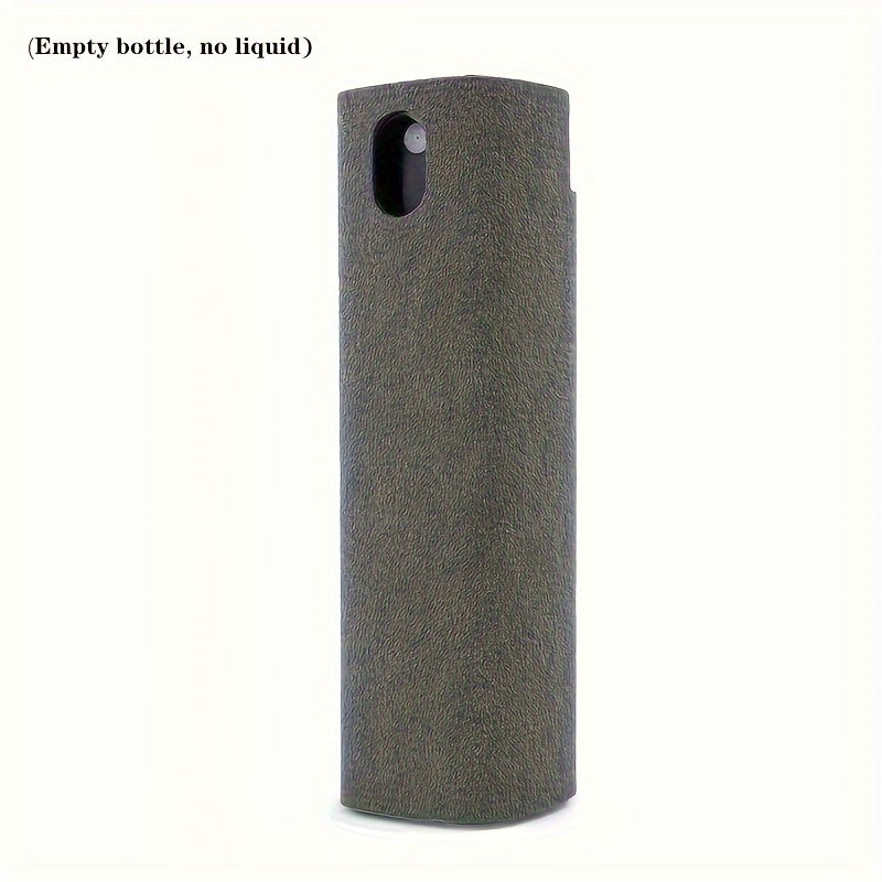 2in 1 Ultrafine Fiber Spray Bottle with Spray Nozzle & Cleaning Cloth - Durable Gray Design for Phone, Computer, Glasses, and More - Perfect for Home, Dorm, or School Use (Empty Bottle Only)
