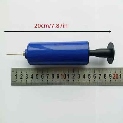 1pc Blue Manual Hand Pump Inflator with Flexible Hose, Portable Air Pump for Basketball, Football, Volleyball - Durable PP Material, Uncharged Operation, Ideal for Valentine'S Day, Women'S Day, Mother'S Day, Thanksgiving, Chr