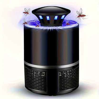 1pc USB-Powered Silent Mosquito Repellent Lamp – Automatic Indoor/Outdoor Insect Zapper with Blue Flame Effect, Ideal for Bedrooms, Living Rooms & Gardens, Essential Summer Home Appliance, Mosquito Zapper, Sleek Device Desi