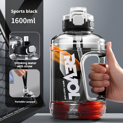 54oz Leakproof Sports Water Bottle with Straw & Handle - BPA-Free, Durable PC Material, Ideal for Gym, Fitness, Outdoor Travel, Camping & Hiking - Colorful Water Bucket Design, Camping Water Bottle|Stylish Water Bottle|Durabl