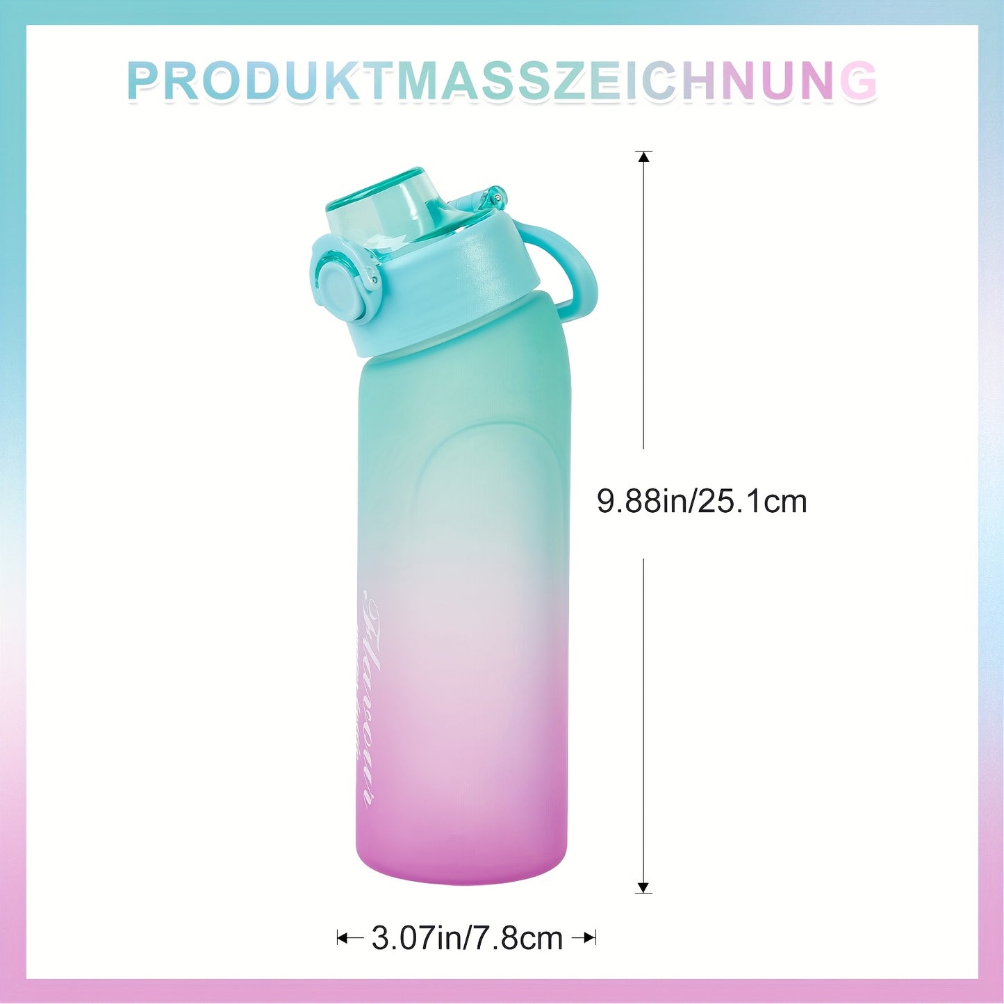 Air Kettle, 720ml/25oz Kettle, Includes 5 Flavor Boxes, Suitable for Outdoor Sports Blue & Purple
