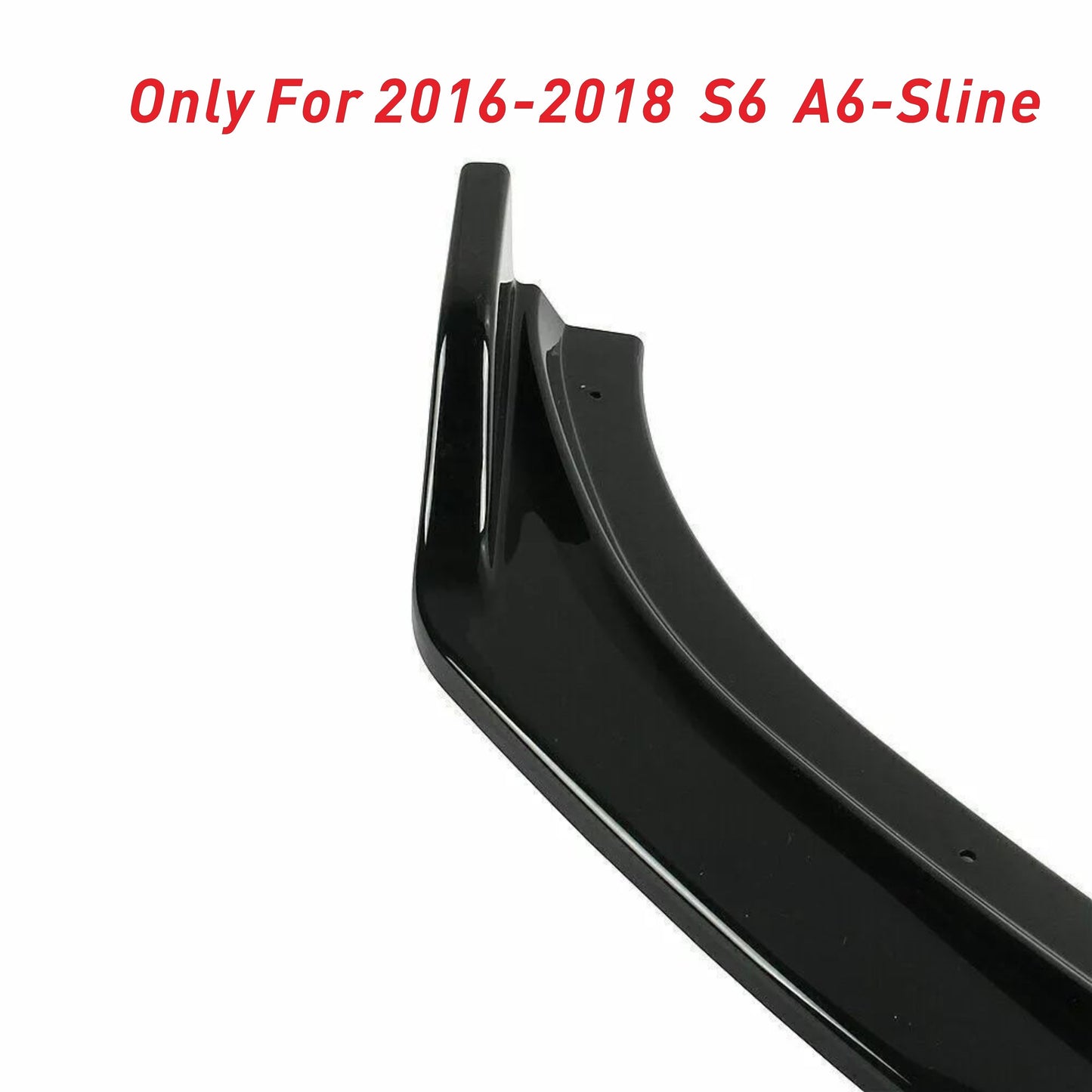 Gloss Black Front Lip Splitter for AUDI A6-S-Line/S6/C7-Facelift 2016-2018