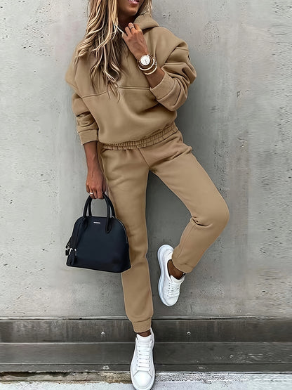 Autumn and Winter Women'S Fashion Casual Sweatshirt Set, European and American Style