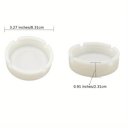 1pc, Luminous Silicone Ashtray Resists Temperatures Premium Silicone Rubber Soft Portable Round Design Ashtray Durable Glow In Dark Gifts For Friends Dad Husband For Outside Indoor