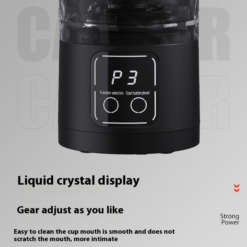 Automatic Stirring Cup with Digital Display - USB-Rechargeable Electric Coffee Cup, One-Touch Stirring, Portable Travel Mug with Spill-Proof Lid, Compatible with Protein Powder, Milk, Chocolate, Mocha - Ideal for Gym, Office,
