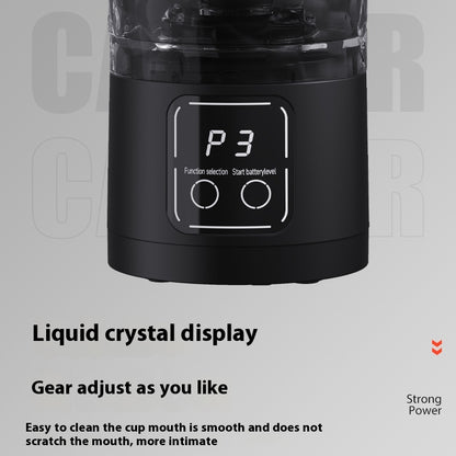 Automatic Stirring Cup with Digital Display - USB-Rechargeable Electric Coffee Cup, One-Touch Stirring, Portable Travel Mug with Spill-Proof Lid, Compatible with Protein Powder, Milk, Chocolate, Mocha - Ideal for Gym, Office,