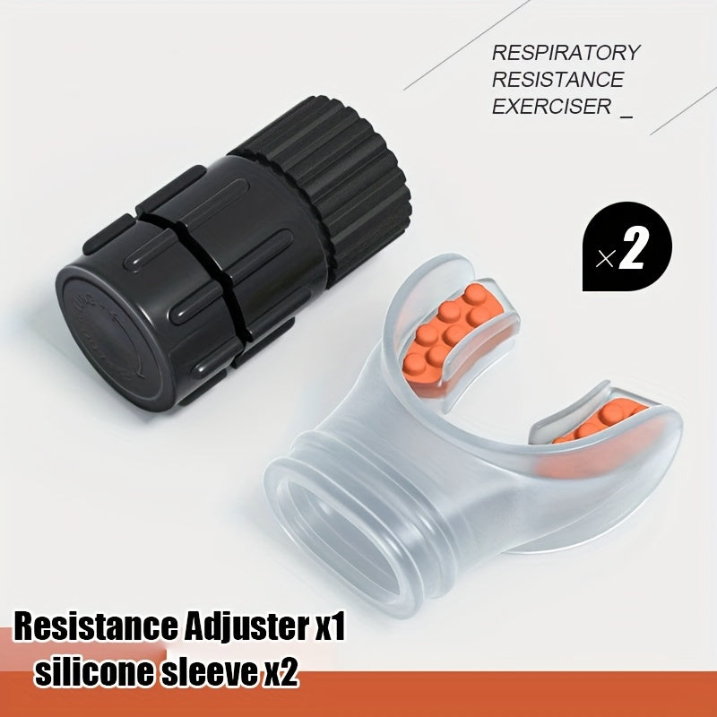 Universal Diaphragmatic Breathing Trainer, Silicone Respiratory Muscle Training Device for Improved Lung Capacity and Breathing Health, Uncharged, No Battery Required