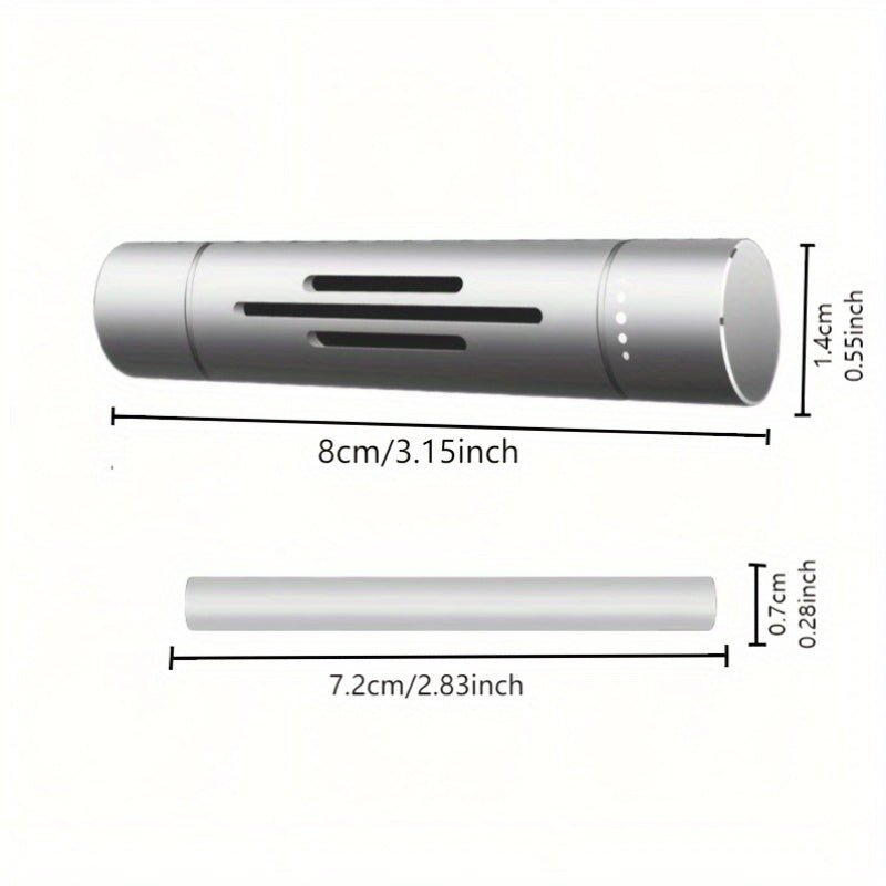 Car Air Freshener Set; Aromatic Stick Air Freshener Diffuser, (Includes 1 Diffuser And 5 Solid Mixed Fragrance Sticks).