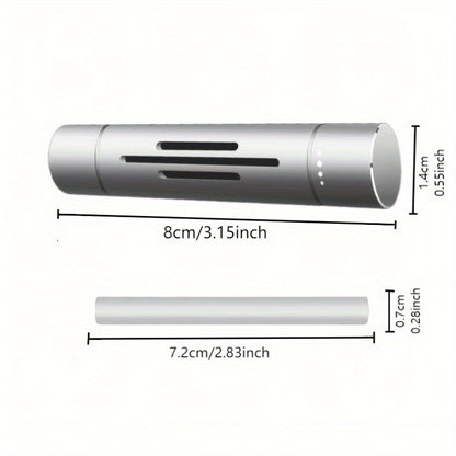 Car Air Freshener Set; Aromatic Stick Air Freshener Diffuser, (Includes 1 Diffuser And 5 Solid Mixed Fragrance Sticks).