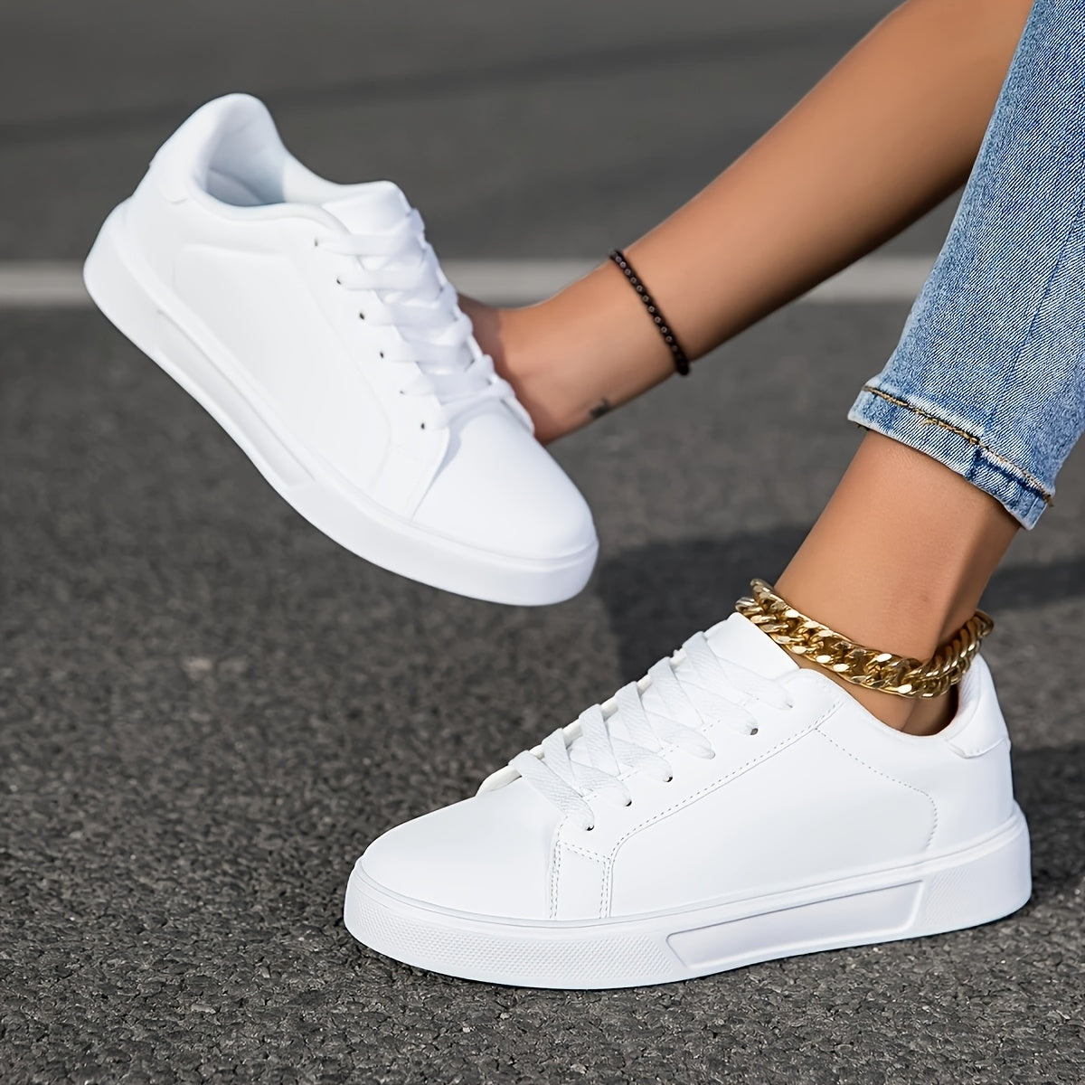 Women'S Fashion Shoes, Casual Sports Sneakers for Girls, Non-Slip Lace-Up Shoes for Female Students, Versatile And Stylish Low-Top Casual Sneakers, Age-Reducing And Durable Women'S Footwear, Lightweight Round-Toe Design.