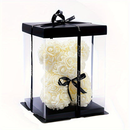 One Piece of a 20Cm Artificial Foam Rose Bear, a Romantic And Creative Gift Suitable for Valentine'S Day, Mother'S Day, Anniversaries, Weddings, Birthdays, And Christmas, Packaged in a Box.