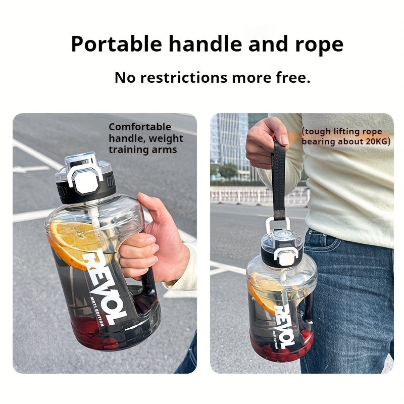 54oz Leakproof Sports Water Bottle with Straw & Handle - BPA-Free, Durable PC Material, Ideal for Gym, Fitness, Outdoor Travel, Camping & Hiking - Colorful Water Bucket Design, Camping Water Bottle|Stylish Water Bottle|Durabl