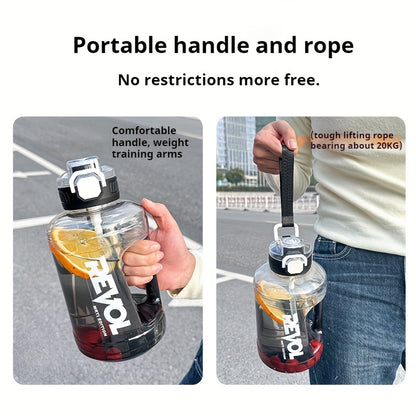 54oz Leakproof Sports Water Bottle with Straw & Handle - BPA-Free, Durable PC Material, Ideal for Gym, Fitness, Outdoor Travel, Camping & Hiking - Colorful Water Bucket Design, Camping Water Bottle|Stylish Water Bottle|Durabl