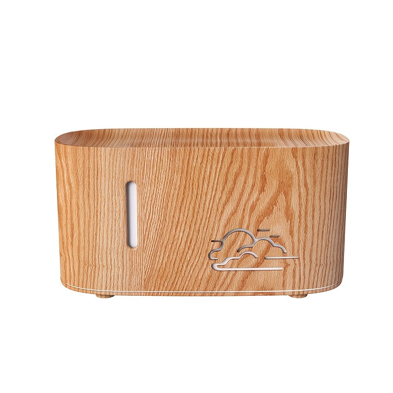 1pc Long Strip Wood Grain Cracked Aromatherapy Humidifier, 160ml Colorful Gradient Atmosphere Light, Silent and Compact Portable for Bedroom Office School Air-conditioned Room, No Battery Included, USB Plug-in Use