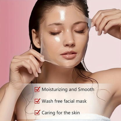XIOIMY Collagen & Biotin Facial Mask - Hydrating Moisturizing Mask with Collagen Essence for All Light Beige Types, Hypoallergenic, Orange Scent, Daily & Nightly Use, Moisturizing Mask, Skincare, Smooth Texture, Antioxidant R